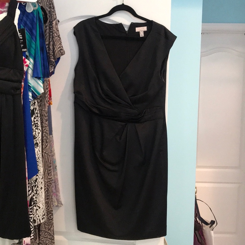 Woman’s formal black dress